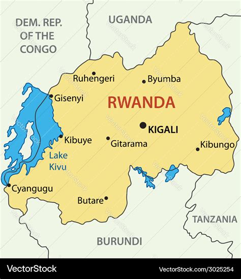 rwanda map vector